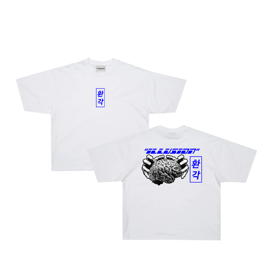 Illusion Boxy Crop Tee (White)