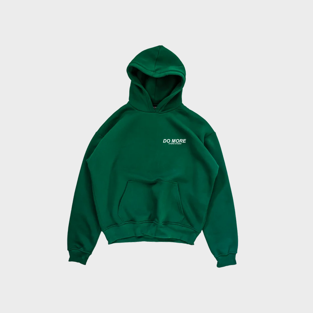 Do More Cropped Boxy Hoodie (Moss Green)