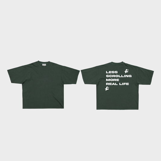 More Life Oversized Tee - Moss Green