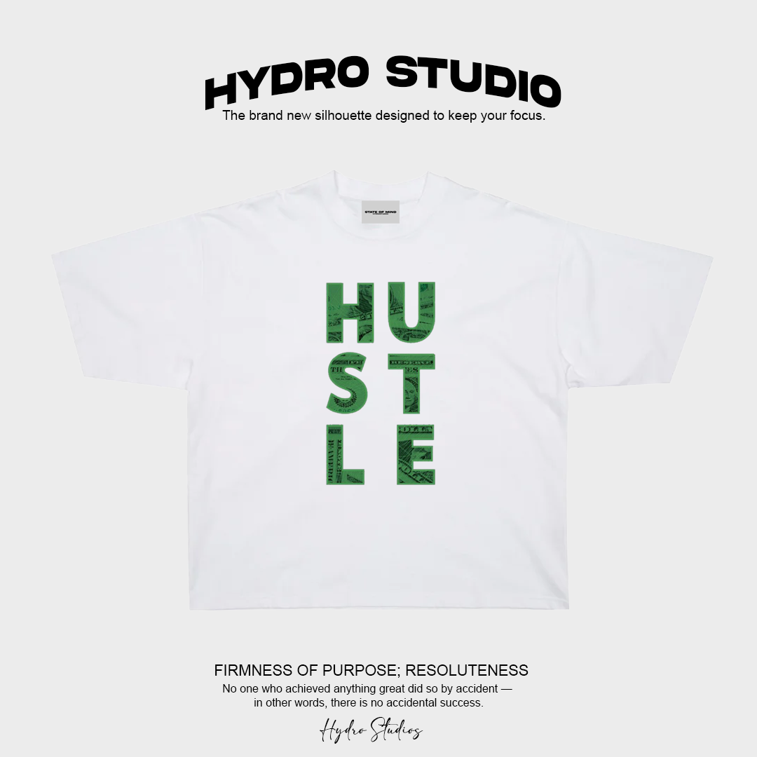 Hustle Basic Oversized Tee (White)