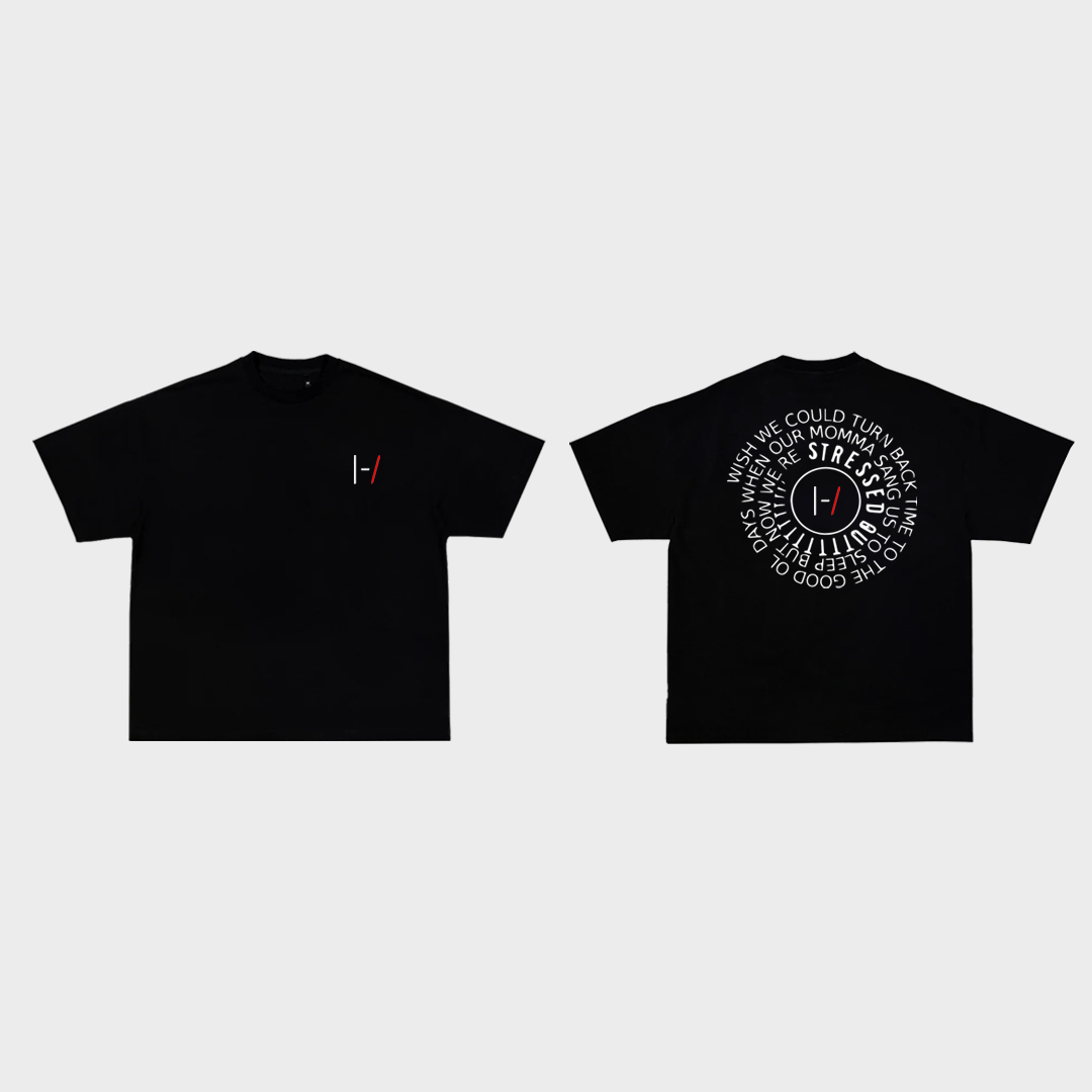 Stress-out Oversized Tee (Black)