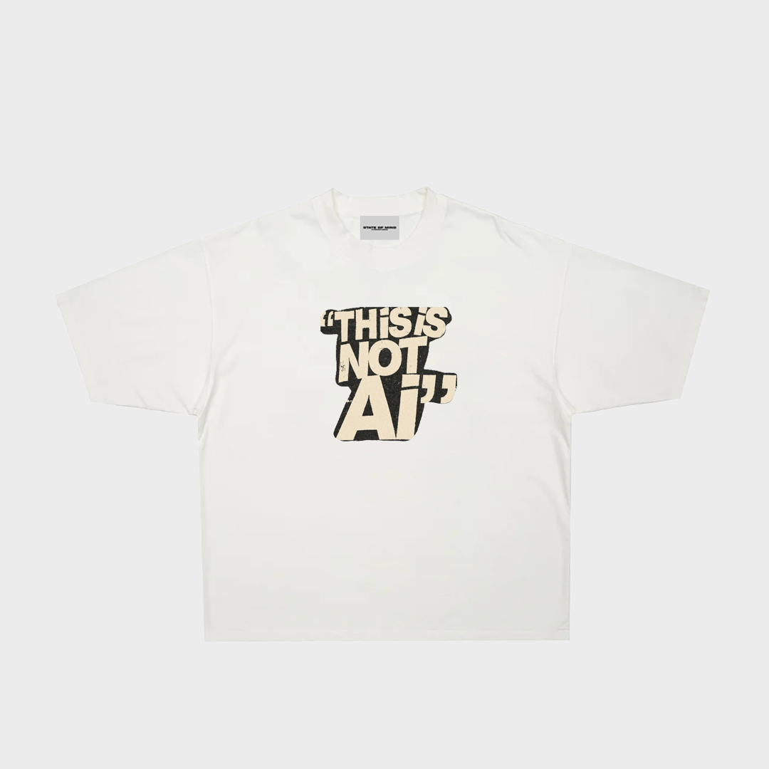 Not AI Oversized Tee (Off-White)