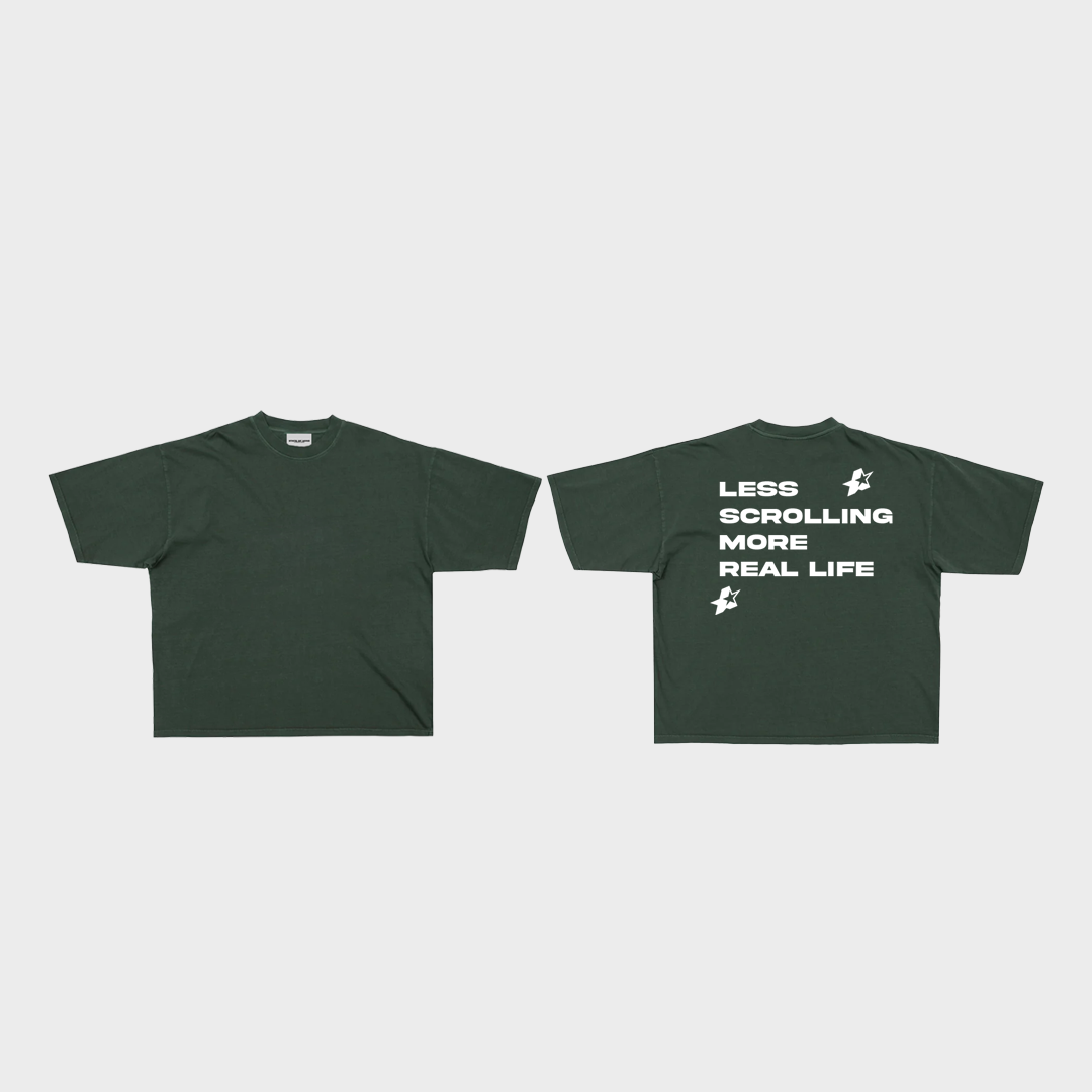 More Life Oversized Tee (Moss Green)
