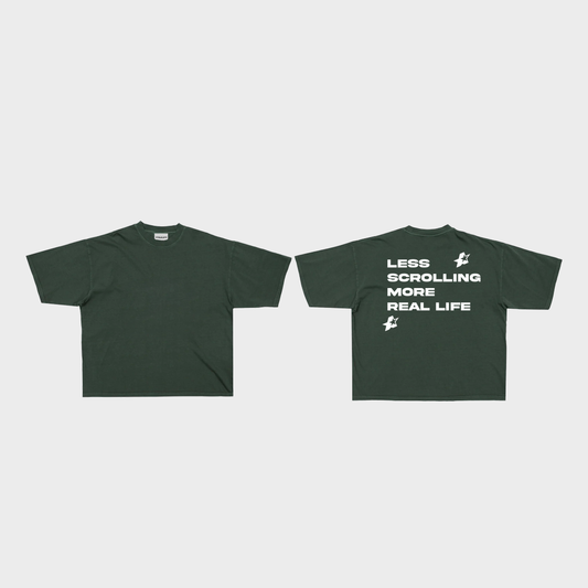 More Life Oversized Tee (Moss Green)