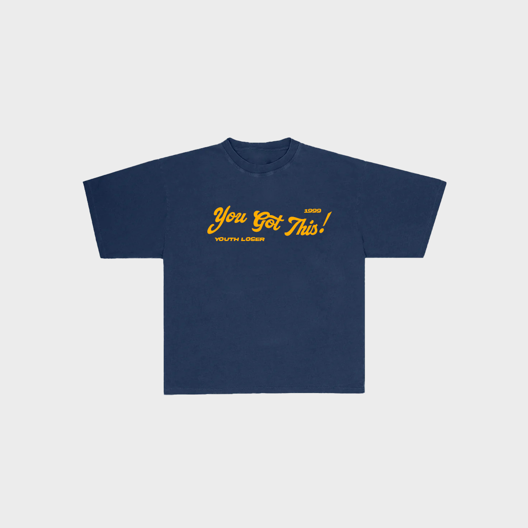 Confidence Oversized Tee (Navy Blue)