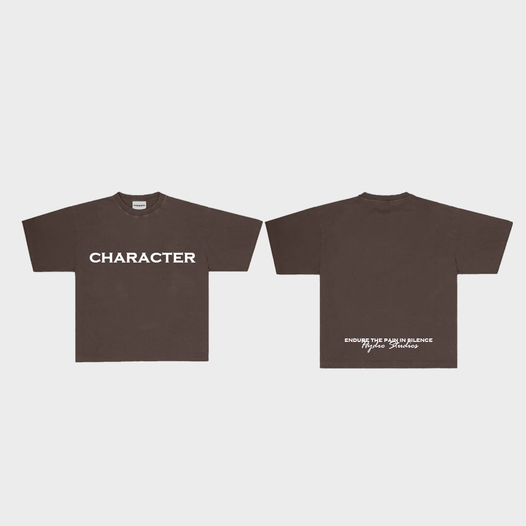 CHARACTER Premium Oversized Tee (Choco Brown)