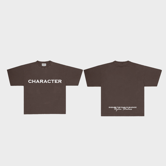 CHARACTER Premium Oversized Tee (Choco Brown)