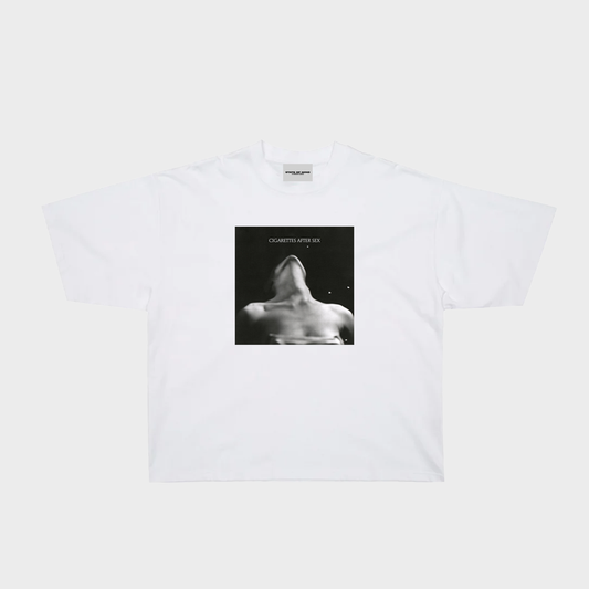 Cigarette After Sex Starry Eyes Album Basic Oversized Tee (White)