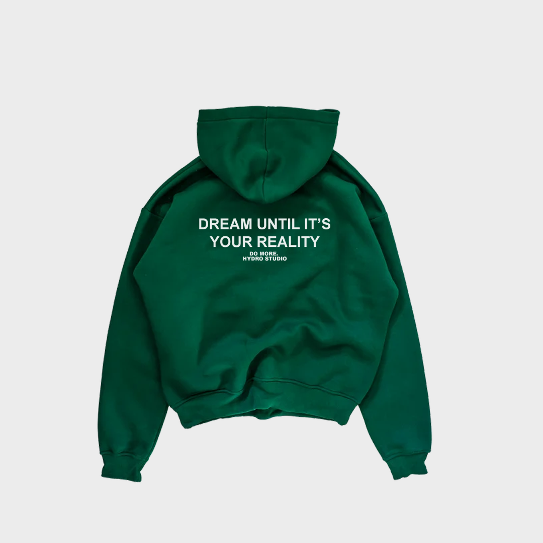 Do More Cropped Boxy Hoodie (Moss Green)