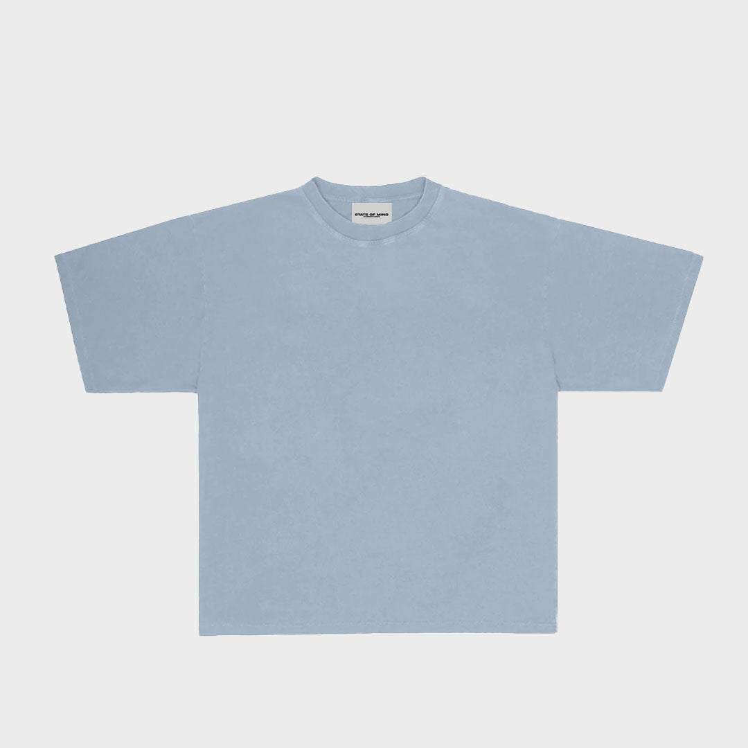 Plain Oversized Tee (Shady Blue)