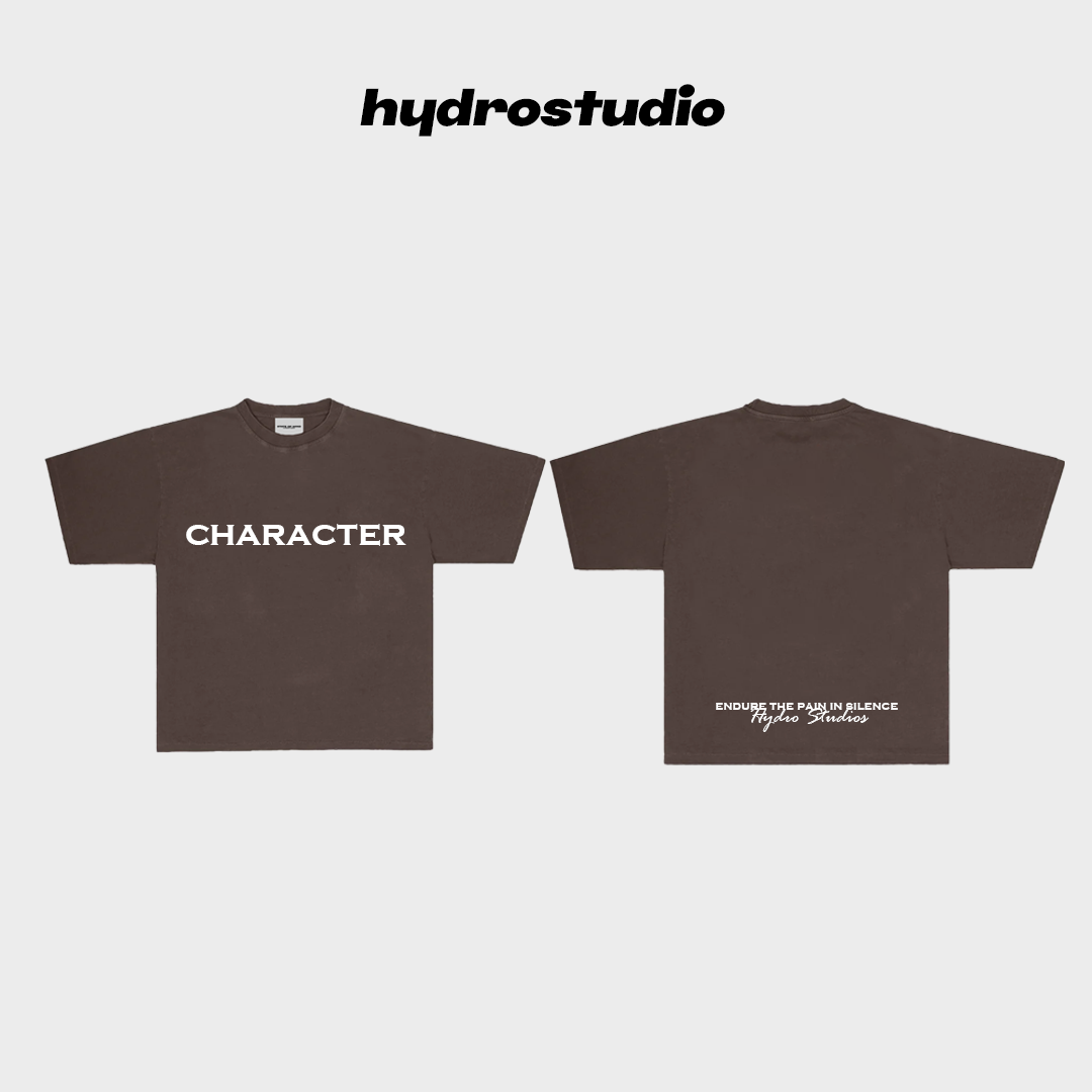 CHARACTER Premium Oversized Tee (Choco Brown)