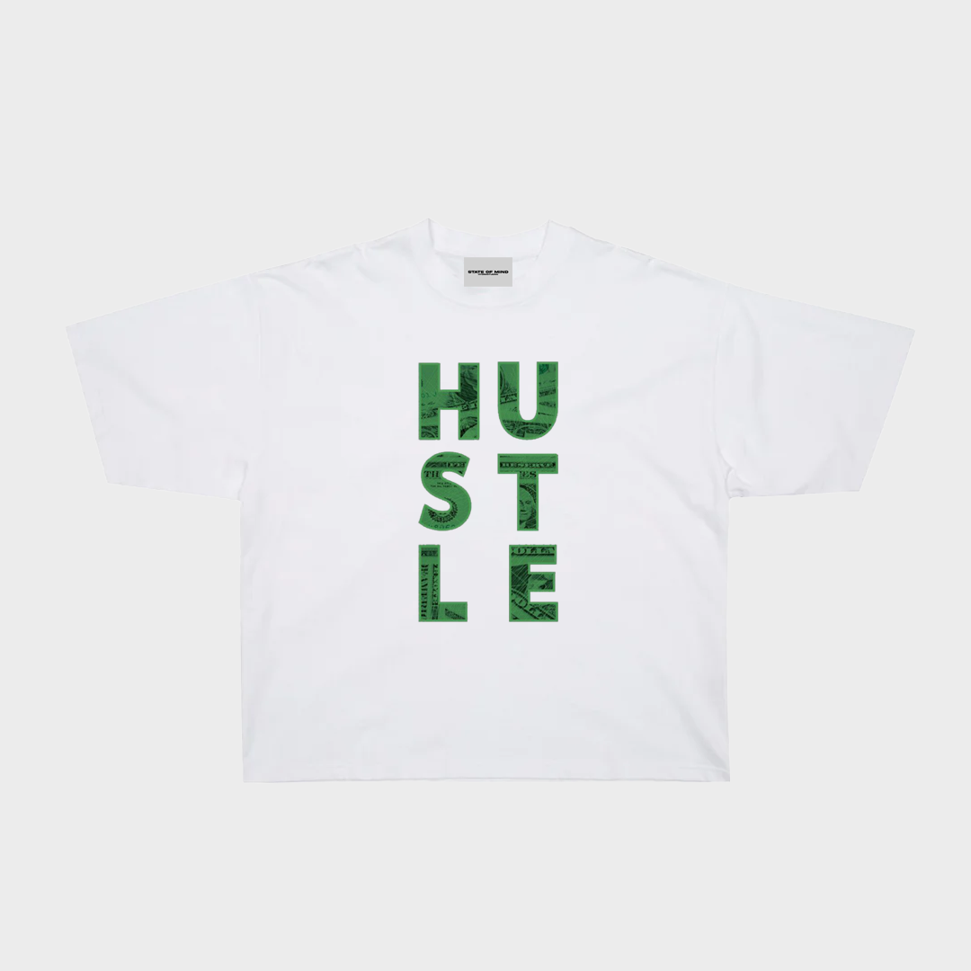 Hustle Basic Oversized Tee (White)