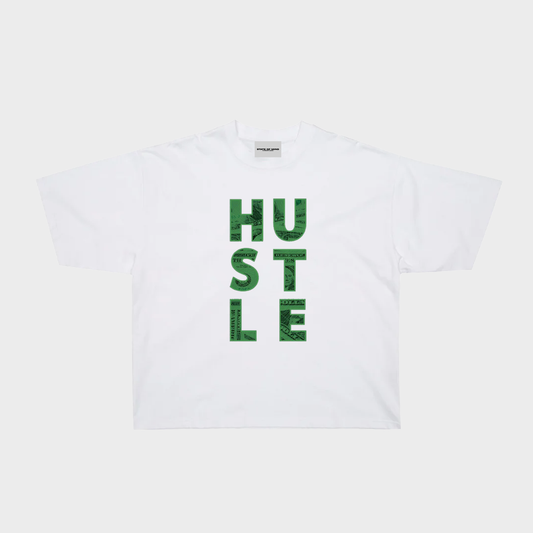 Hustle Basic Oversized Tee (White)