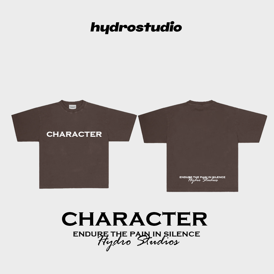 CHARACTER Premium Oversized Tee (Choco Brown)