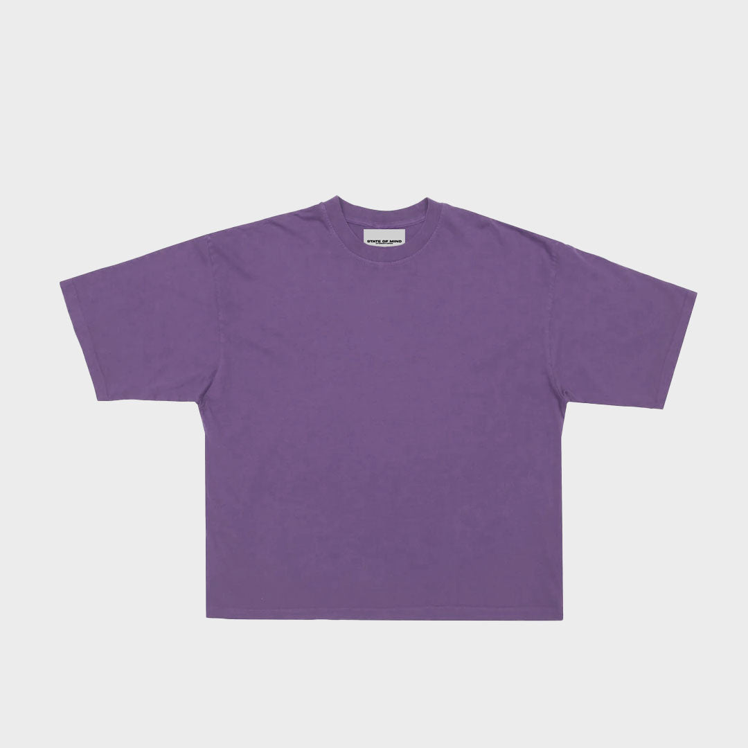 Plain Oversized Tee (Olive Purple)