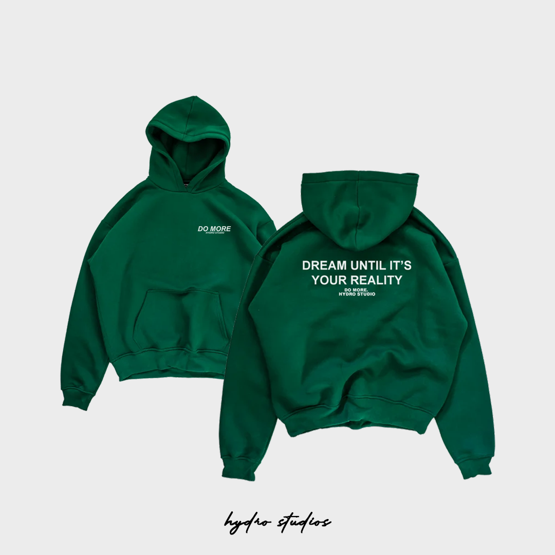 Do More Cropped Boxy Hoodie (Moss Green)