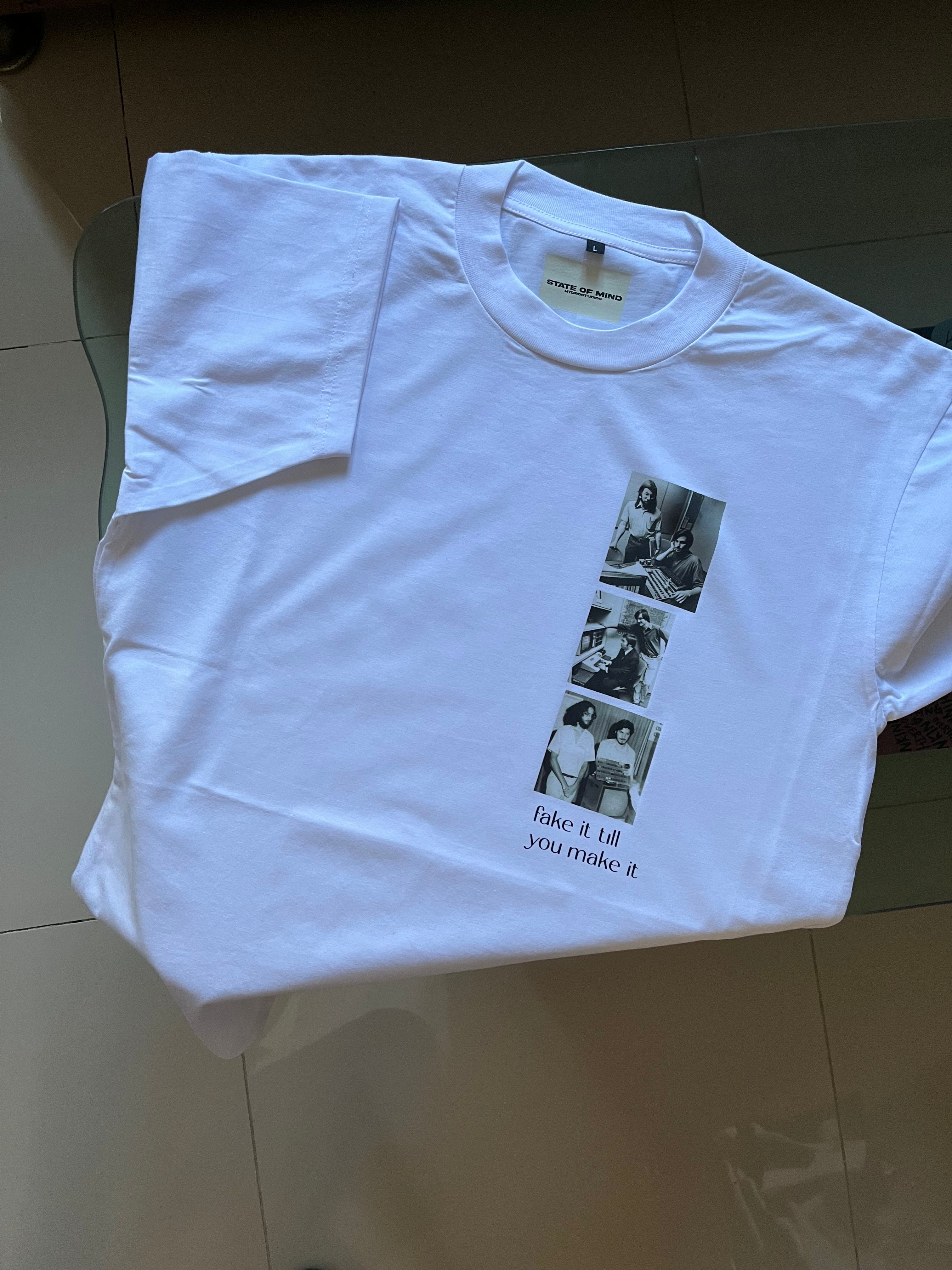 Fake It Till You Make It Oversized Tee - White