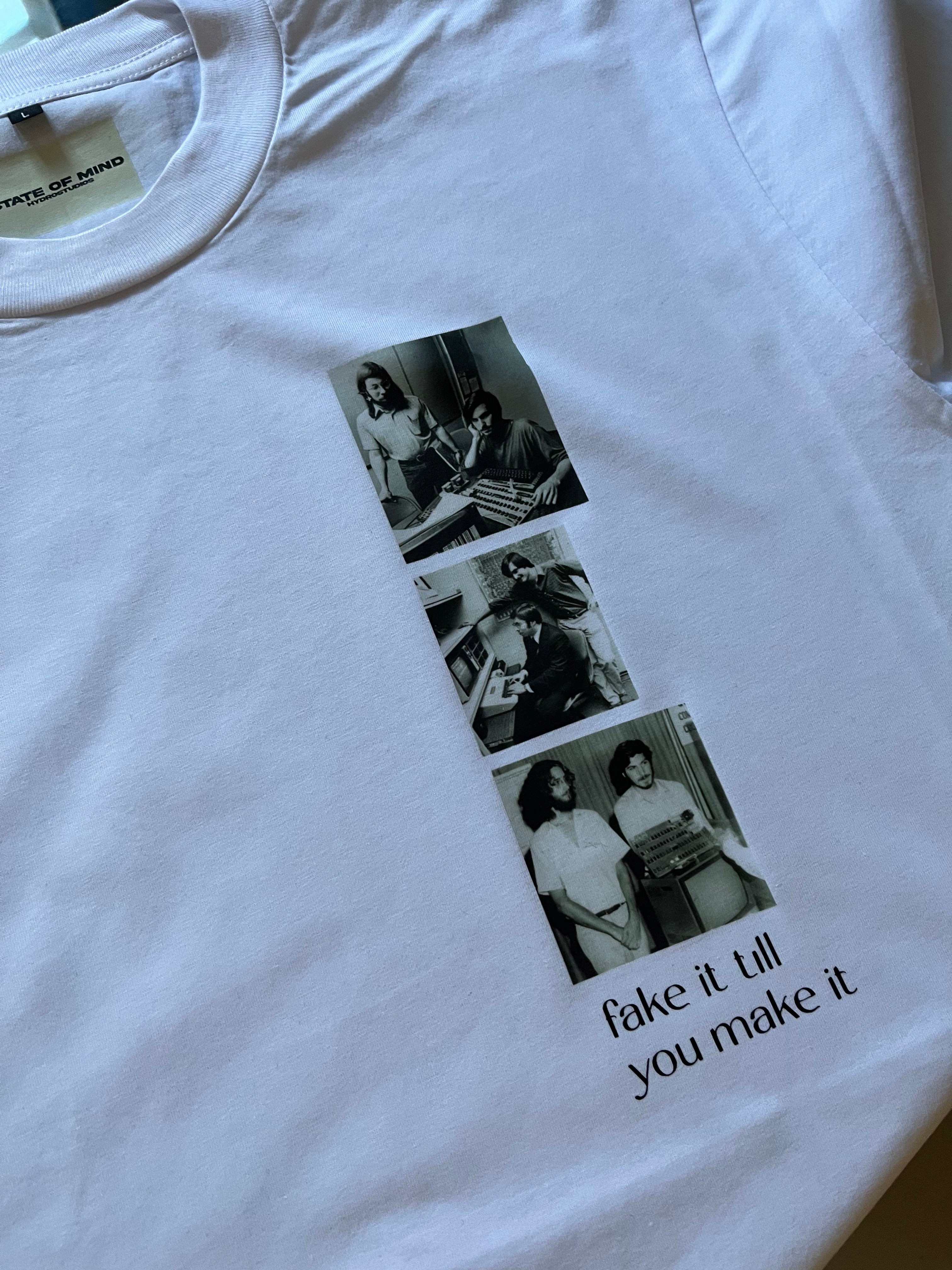 Fake It Till You Make It Oversized Tee - White