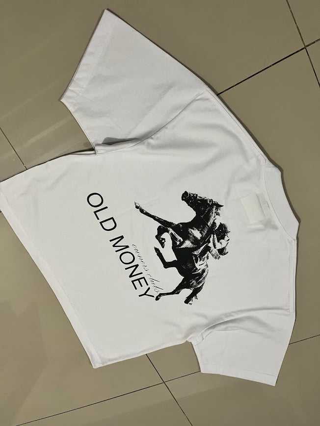 Old Money Boxy Cropped Tee (White)