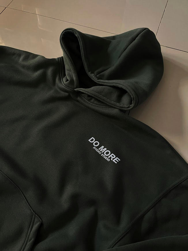 Do More Cropped Boxy Hoodie (Moss Green)