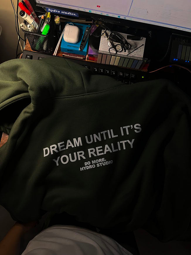 Do More Cropped Boxy Hoodie (Moss Green)