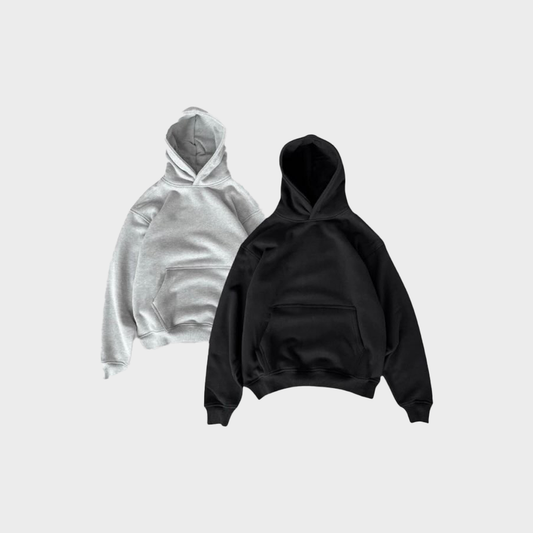 Boxy Crop Hoodie Plain (Basic)